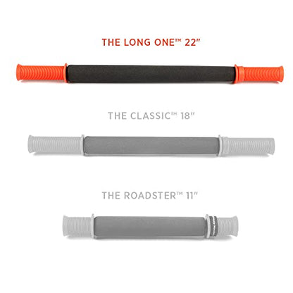 Tiger Tail 22in Massage Stick Portable Roller, Handheld, Deep Tissue Foam Roller, Body Massage and Myofascial Release Tool for Legs, Neck, Calves, Thighs, Shins & Back, The Long One 22, Made in USA - size: 22" Plus Happy Muscles eBook