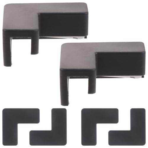 Beaupretty 6pcs Black Silicone Tank Corner Guards and Safety Bumpers Soft Impact Protection for Fish Tanks and Pet Carriers Medium Size