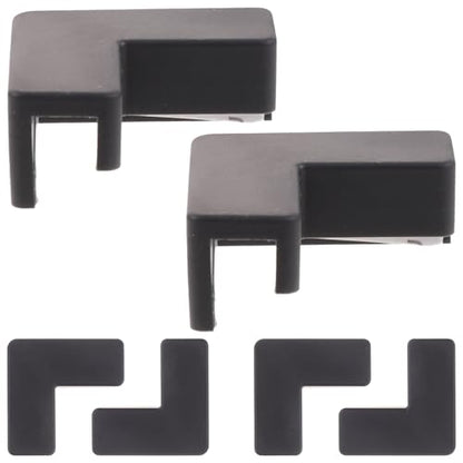 Beaupretty 6pcs Black Silicone Tank Corner Guards and Safety Bumpers Soft Impact Protection for Fish Tanks and Pet Carriers Medium Size