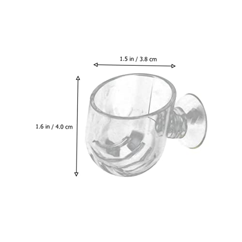 Yardwe 2pcs Transparent Food Holder for Fish Tank Feeding Supplies Acrylic Feeder Cups Easy to Clean and Store for Live and Fish Food Promotes Healthy Eating