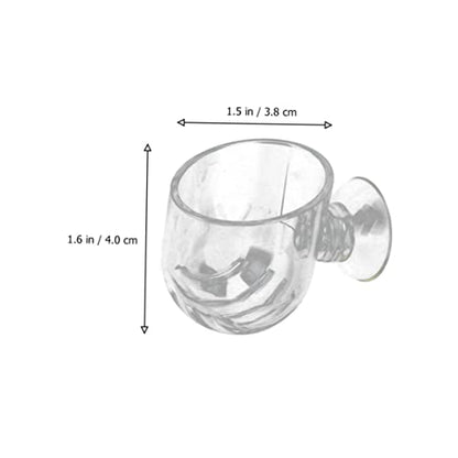 Yardwe 2pcs Transparent Food Holder for Fish Tank Feeding Supplies Acrylic Feeder Cups Easy to Clean and Store for Live and Fish Food Promotes Healthy Eating