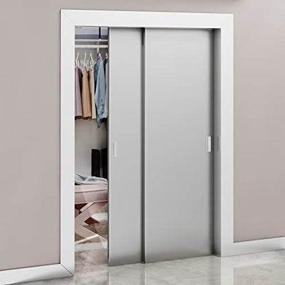 HRX Self-Adhesive Edge Fingerpull Door Handle - Easy to Install Screwless Peel and Stick on Glass, Wood, Metal, Plastic - Sliding Doors Knob for Kitchen Fronts, Drawers & Dressers Panels - 2 Pack - color: Clear Polished