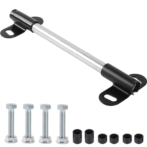 AR-PRO (1-Set) Heavy-Duty Wheelbarrow Axle Bracket Set - 10" x 0.63" Wheelbarrow Axle Shaft and 2.1" x 3.3" Brackets - Compatible with 5/8" Hole Wheelbarrow Axles - Includes Bolts Nuts, Nylon Spacers - size: 10 x 0.63" Axle+Brackets+Spacers