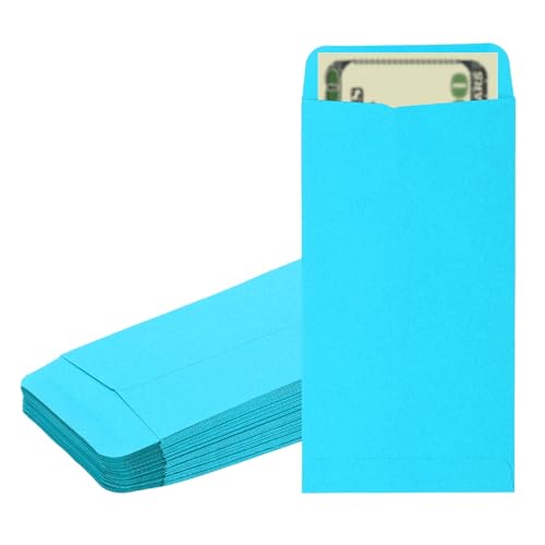 PATIKIL Money Envelope, 50 Pack 6.5" x 3.5" Cash Envelopes Money Holder Bags Budgeting Saving Challenge Letter for Gift Coins Checks Tickets Jewelry Passport Card, Deep Blue - color: Deep Blue, size: 6.5" x 3.5"