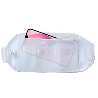 Hajj & Umrah White Waist Pouch Bag Ihram Belt Money Phone Sleeves Passport Ticket Safe