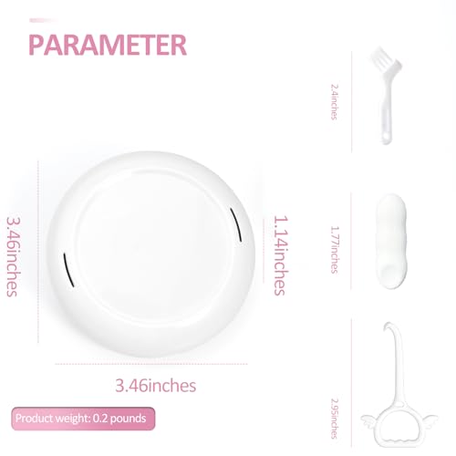 Retainer Case Slim Aligner Case with Vent Holes Removable Inner Tray Silicone for Easy Cleaning, Retainer Removal Tool and Brush (White Pink) - color: White Pink