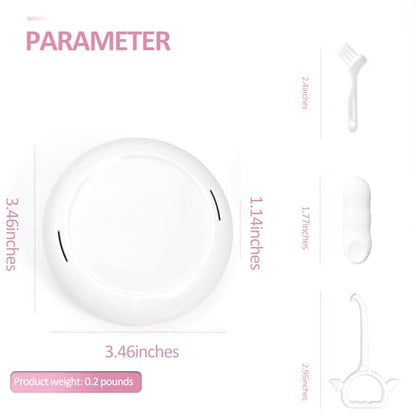 Retainer Case Slim Aligner Case with Vent Holes Removable Inner Tray Silicone for Easy Cleaning, Retainer Removal Tool and Brush (White Pink) - color: White Pink