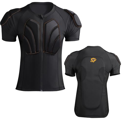 Men's Snowboard Protective Padded Shirt for Back Spine Shoulder Chest Protector Ski lmpact Shirt - size: Medium
