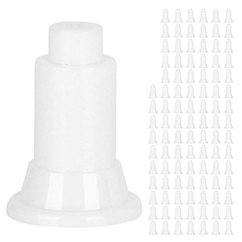 100Pcs Aquarium Isolation Board Support Feet, Adjustable Height PVC Fish Tank Divider Stands, with Food Grade Safety Material, for Easy Cleaning and Stability in Fish Tanks (100 Foot Nails) - color: White