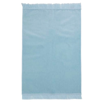 Modefa Muslim Velvet Prayer Rug Solid Simple - Baby Blue | Muslim Velvet Prayer Mat Carpet for Men and Women - Traditional Muslim Prayer Rug for Salah - color: Baby Blue
