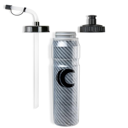 Cannon Sports 28oz Insulated Squeeze Water Bottle with Straw, Leak Proof Lids, 2 lids (Straw and Squeeze), Double Wall Insulation, Wide Mouth, BPA-Free (Black) - color: Black