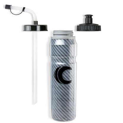 Cannon Sports 28oz Insulated Squeeze Water Bottle with Straw, Leak Proof Lids, 2 lids (Straw and Squeeze), Double Wall Insulation, Wide Mouth, BPA-Free (Black) - color: Black