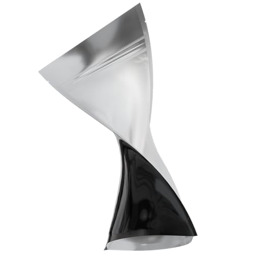 Mylar Style Barrier Bags – Zipper w/Heat Seal – 100 Bags (Gloss Black/Clear, 1/2 Ounce - 5?x8.14?x2.33?) - color: Gloss Black / Clear, size: 5x8.14x2.33 Inch (Pack of 100)