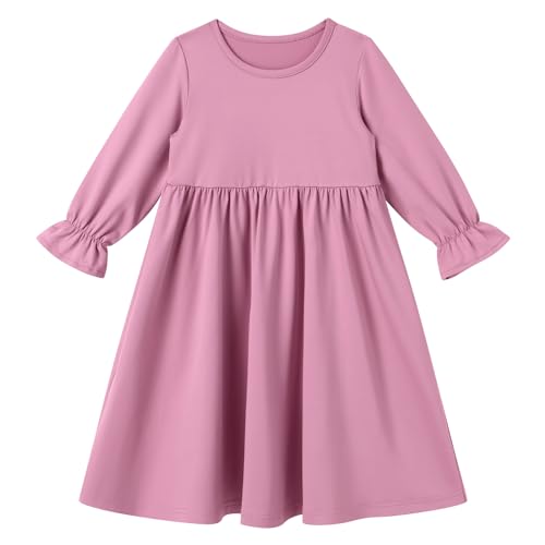 ODASDO Newborn Infant Baby Girls Muslim Abaya Prayer Dress with Hijab Middle East Arabian Dubai Robe Ramadan Eid Clothes - color: Purple Pink, size: 2-3 Years