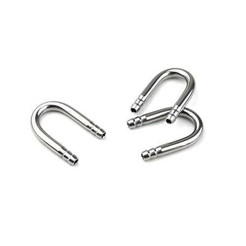 6 PCS U Shaped Stainless Steel Tube CO2 Connector for Aquarium Fish Tank Co2 Oxygen Tubing