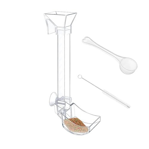 Shrimp Feeding Dish Clear Transparent Shrimp Feeder Tube Tray Food Kit | Feeding Tube Aquarium Fish Feeder Kit for Fish Tank - size: 17CM feeding tube + cleaning brush + feed spoon