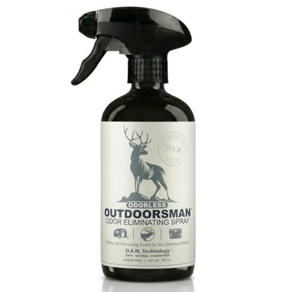 Odorless Outdoorsman Hunting Scent Eliminator Spray, 1 Pack, 16 oz | Eliminates Human Odor at the Source. Fragrance Free Control for Clothing, Boots, Packs and Gear. Field and Treestand Use - size: 16 Fl Oz (Pack of 1)