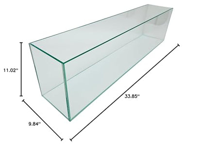 Lifegard Aquatics Bookshelf Aquarium – 16 Gallon Clear Glass Fish Tank with 6mm Thick Glass– for Freshwater/Marine, Leak-Proof, Home/Office Decor - size: 16 Gallons