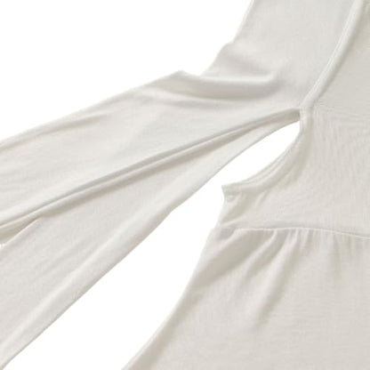 Hijab Undercaps Slouchy Beanies Cap with Tie Non-Slip Caps Under Scarf for Women - color: White