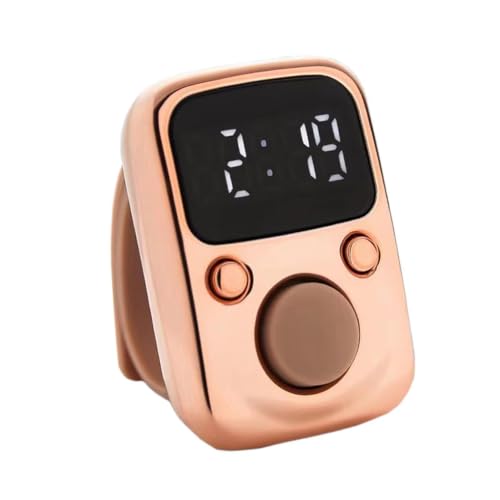 Counter Clicker Portable Hand Finger Counting Clicker | Smart for Family Friends Home Young People Elderly Office Daily Wear - color: Gold