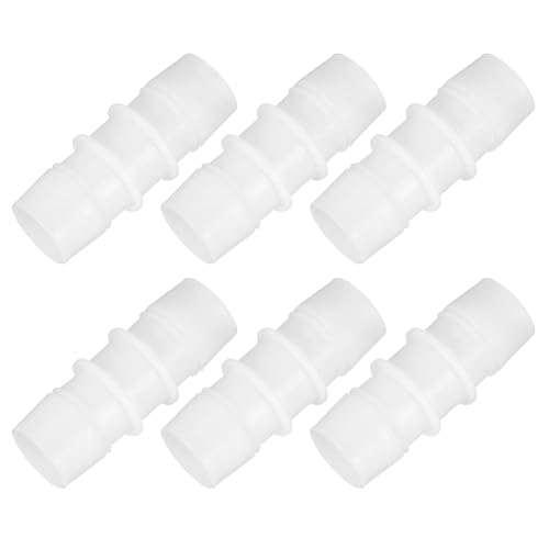 PATIKIL 5/8" - 3/4" 6 Pcs Plastic Hose Barb Fittings, Reducer Tube Fittings Pipe Adapter Union Splicer Joint Kit for Air Gas Water System Liquid Fuel Line Aquarium Tube Pump - size: 5/8"-3/4",(0.91"x2.28")