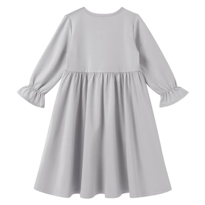 IWEMEK 2PCS Newborn Baby Girls Muslim Abaya Prayer Dress with Hijab Islamic Middle East Arab Dubai Robe Ramadan Eid Clothes - color: Grey, size: 0-6 Months