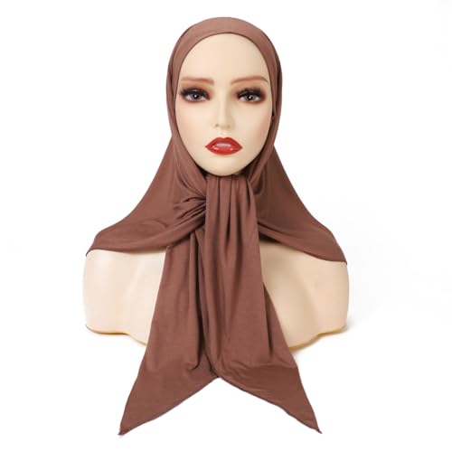 Soft Modal Lightweight Triangle Scarf Shawls Hijab for Muslim Ramadan Women Turban Headwrap Scarves - color: Navy