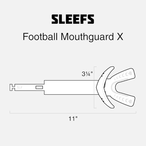 SLEEFS X White Football Mouth Guard - Lip/Mouthguard with Helmet Strap - Lip/Teeth Protector Mouthpiece - Moldable - for Youth/Adults, Men & Women Mouth Guard, Maximum Air Flow, Lacrosse, All Sports - color: White
