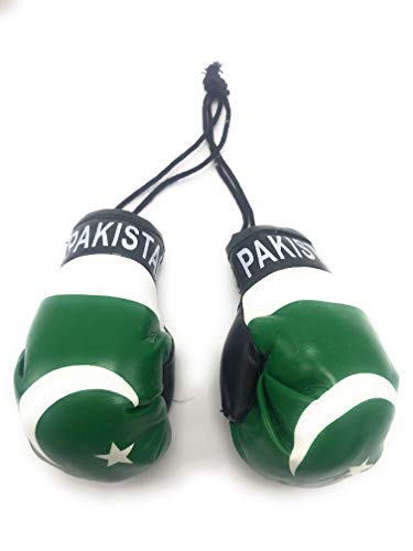Hanging Car Mirror Mini Boxing Gloves (Pakistan) - color: Pakistan