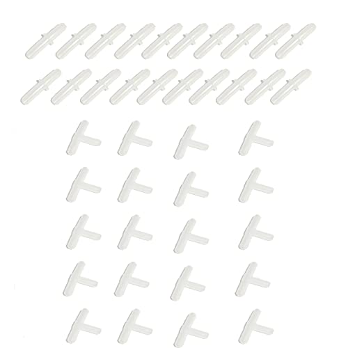 AQUANEAT Aquarium Airline Tubing Connector, Fish Tank Air Pump Connector, Plastic, 40Pcs