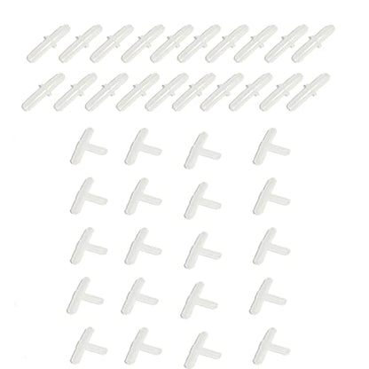 AQUANEAT Aquarium Airline Tubing Connector, Fish Tank Air Pump Connector, Plastic, 40Pcs