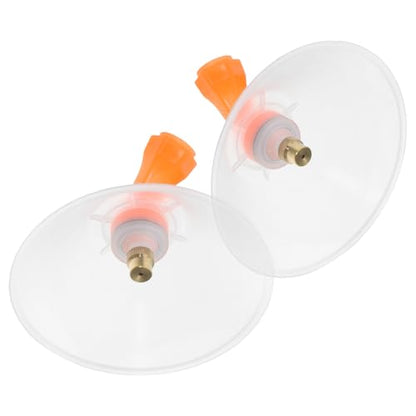 Electric Sprayer Nozzles 2-Pack with Transparent Drift Guard and Windproof Shield for Agricultural Spraying Garden Hose and Backpack Sprayers Fan Shaped Misting Nozzle for Even Spray