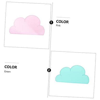 KESYOO 2pcs Heat Resistant Cloud Shaped Silicone Pet Food Mats Non Slip Wear Resistant Dog Cat Feeding Cushions Floor Protectors