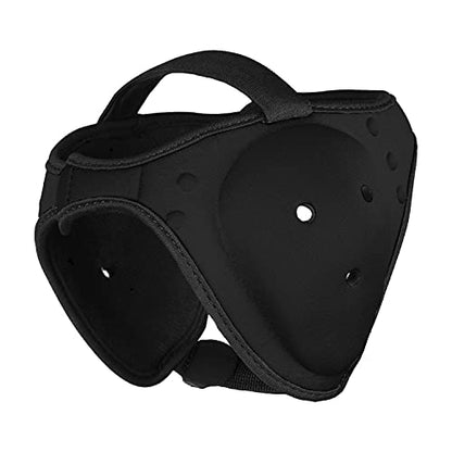 Wrestling BJJ Grappling Headgear - Adjustable Ear Guard - Ultra Soft Ear & Head Guard - Adult & Youth - color: Black, size: Mini