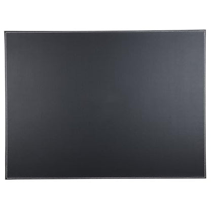 Desk Pad & Mat 24" x 18" Protector Large Mouse Pad PU Leather for Desktops and Laptops (Black) - color: Black-a110