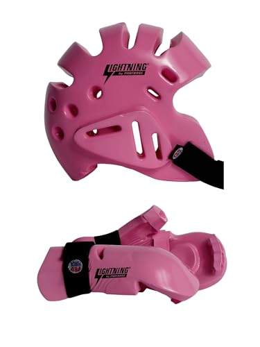 Proforce Lightning Martial Arts Protective Sparring Gear Bundle - Headgear/Gloves - color: Pink, size: Child Medium