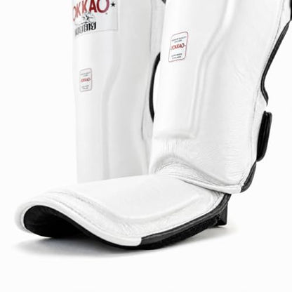 YOKKAO Matrix Muay Thai Kickboxing MMA Shin Guards with Knee Guards - color: Matrix White, size: Small