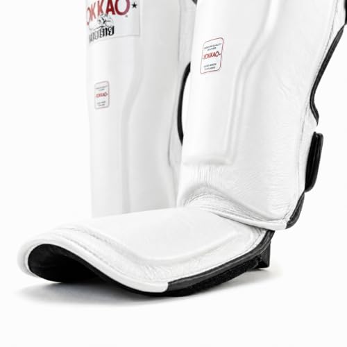YOKKAO Matrix Muay Thai Kickboxing MMA Shin Guards with Knee Guards - color: Matrix White, size: Large