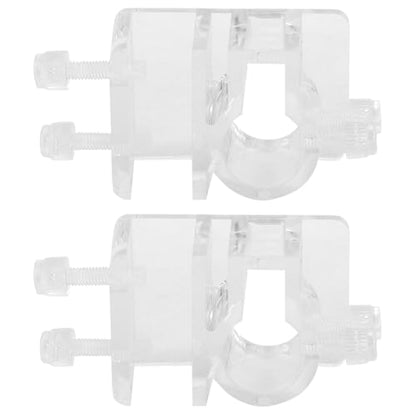 SUNGOOYUE Aquarium Hose Holder Acrylic Soft Tube Fixture 2PCS for 12-16mm Pipe, Hot Bent Transparent Tube Clamp, Keyhole Fit and Screw Mount for Fish Tank Wall 5-15mm