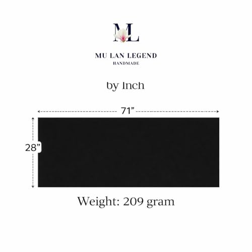 MuLanLegend Mu Lan Song Hijab | Large Non-See-Through Muslimah Headscarf Wrap | Non-Slip Women Scarf | Flowy and Drapey - color: Black