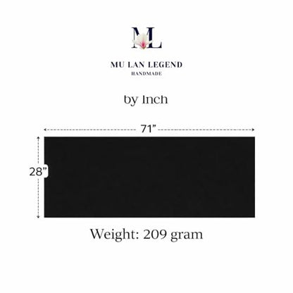 MuLanLegend Mu Lan Song Hijab | Large Non-See-Through Muslimah Headscarf Wrap | Non-Slip Women Scarf | Flowy and Drapey - color: Black