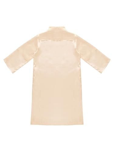 FEESHOW Little Boys Arabic Muslim Thobe Toddler Baby Kaftan Robe Islamic Traditional Festival Party Wear - color: Champagne, size: 3-6 Months
