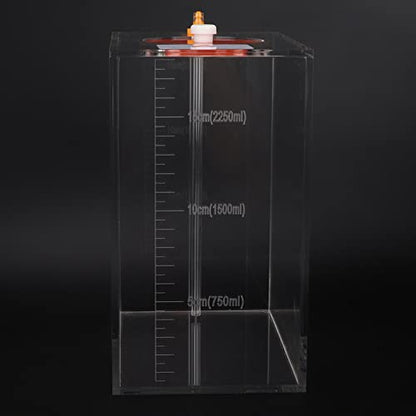 Transparent Acrylic Dosing Pump Store Reservoir Titration Tank Aquarium Sturdy Durable with Scale for Aquarium Reef Tank 2.5L 4.5L Capacity (DT-25 2.5L) - size: DT-25 2.5L