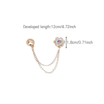 5Pack Magnetic Clothing Clips - Rhinestones Dress Sleeve Clips,Strong Hem Holder for Shortening and Decoration, for Women Girls