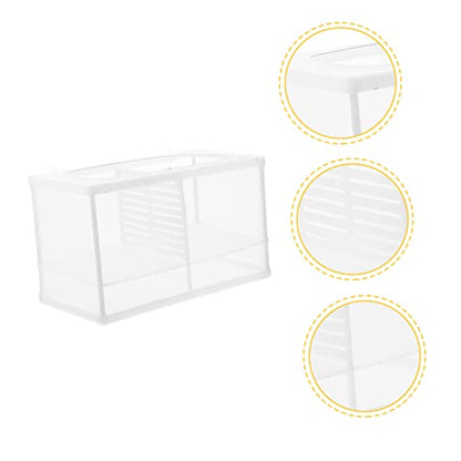 Kisangel Fish Tank Isolator Multifunctional Aquarium Incubator for Dividing Fish Easy Installation Cups Capacity Divider