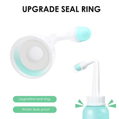 Peri Bottle Postpartum, RUFCRIL 350ml Perineal Wash Bottle, Upside Down Portable Bidet with Carry Bag, Boilable TPE & Dual Leak-Proof Rings, for Perineal Recovery, Hemorrhoid Relief, Hospital Bag - color: Green