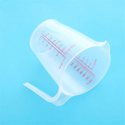 Plastic Measuring Cup 2Pcs 500ML Measuring Mug 8/16oz with Handle Graduated Pitcher for Baking Flour Oil Powder Cooking Kitchen Measure Container (500ML/0.13Gal) - color: 500ML