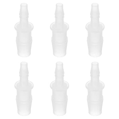 PATIKIL Hose Barb Reducer, 6 Pcs 3/8" to 3/16" Hose ID Connectors Joint Plastic Pipe Fitting Splicer Mender Union Adapter for Air Water Fuel Gas Aquarium, White - size: 3/8" to 3/16"