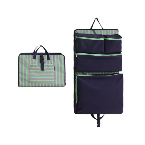 4-in-1 Hanging Travel Suitcase Organizers for Travel Accessories Essentials - color: Green Purple