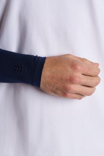 Coolibar Men's Sun Arm Sleeves - UPF 50+ Sun Protection - Navagio - color: Navy, size: Small-Medium